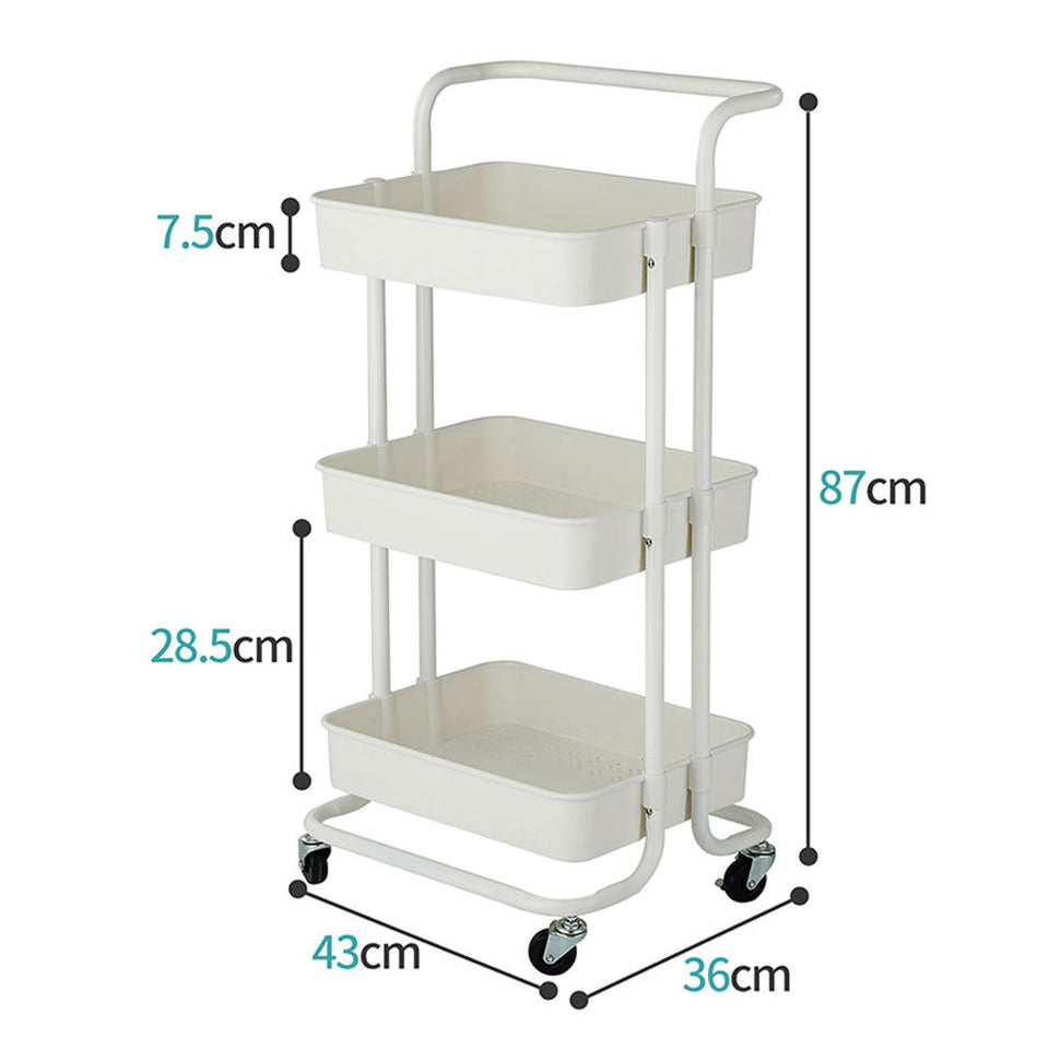 3-Tier Home Kitchen Storage Utility Cart