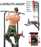 Workout Pull Up & Dip Station Adjustable Multi-Function Home Gym Fitness Equipment