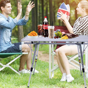 Portable Folding Aluminum Camping Picnic Table