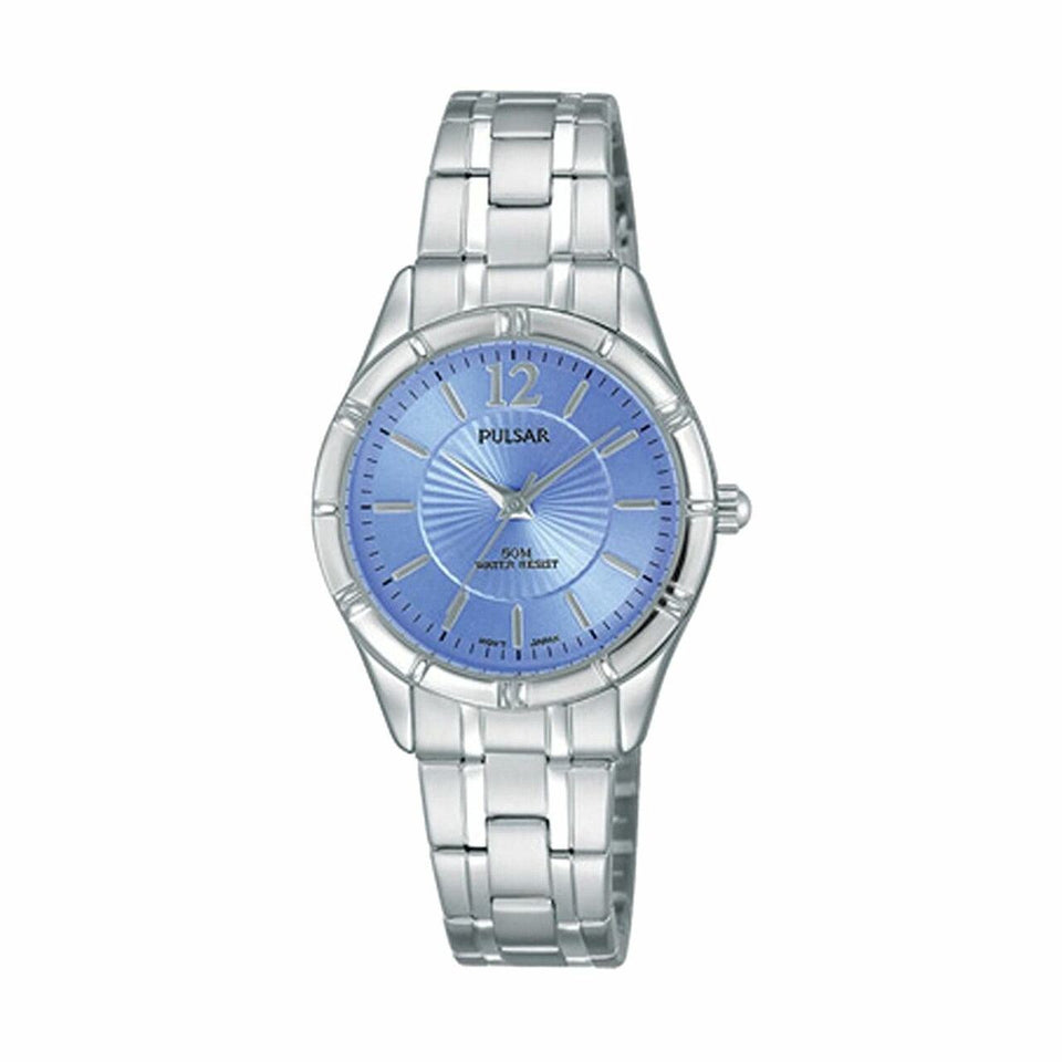 Pulsar Silver Stainless Steel Blue Dial Women's Quartz Watch