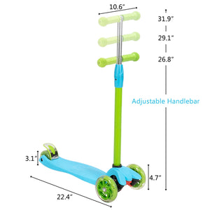 Adjustable Kids Scooter with Flashing Wheels