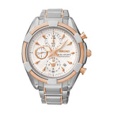 Seiko Velatura Two Tone Stainless Steel White Dial Women's Chronograph Watch