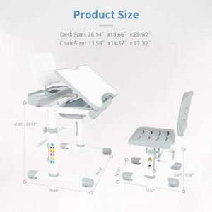 Kids Desk and Chair Set Height Adjustable